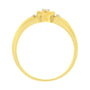 Anillo de triple corazón con diamantes de 1/20 ct. p.t. en oro amarillo de 10K, foto 5