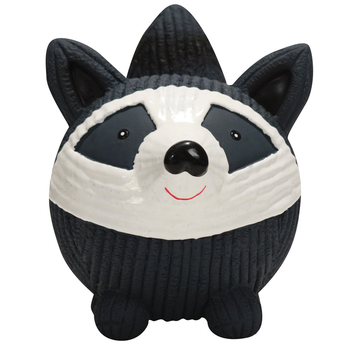 Reggie Raccoon Ruff-Tex, pelota de látex para perro, tamaño grande