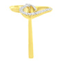 Anillo en forma de corazón con diamantes de 1/10 ct. p.t. en oro amarillo de 14K, foto 6