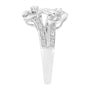 Anillo de corazones gemelos con diamantes de 1/10 ct. p.t. en oro blanco de 14K, foto 6