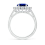 3.00 CTW Lab-Created Sapphire Halo Ring in 14K Gold, photo 5