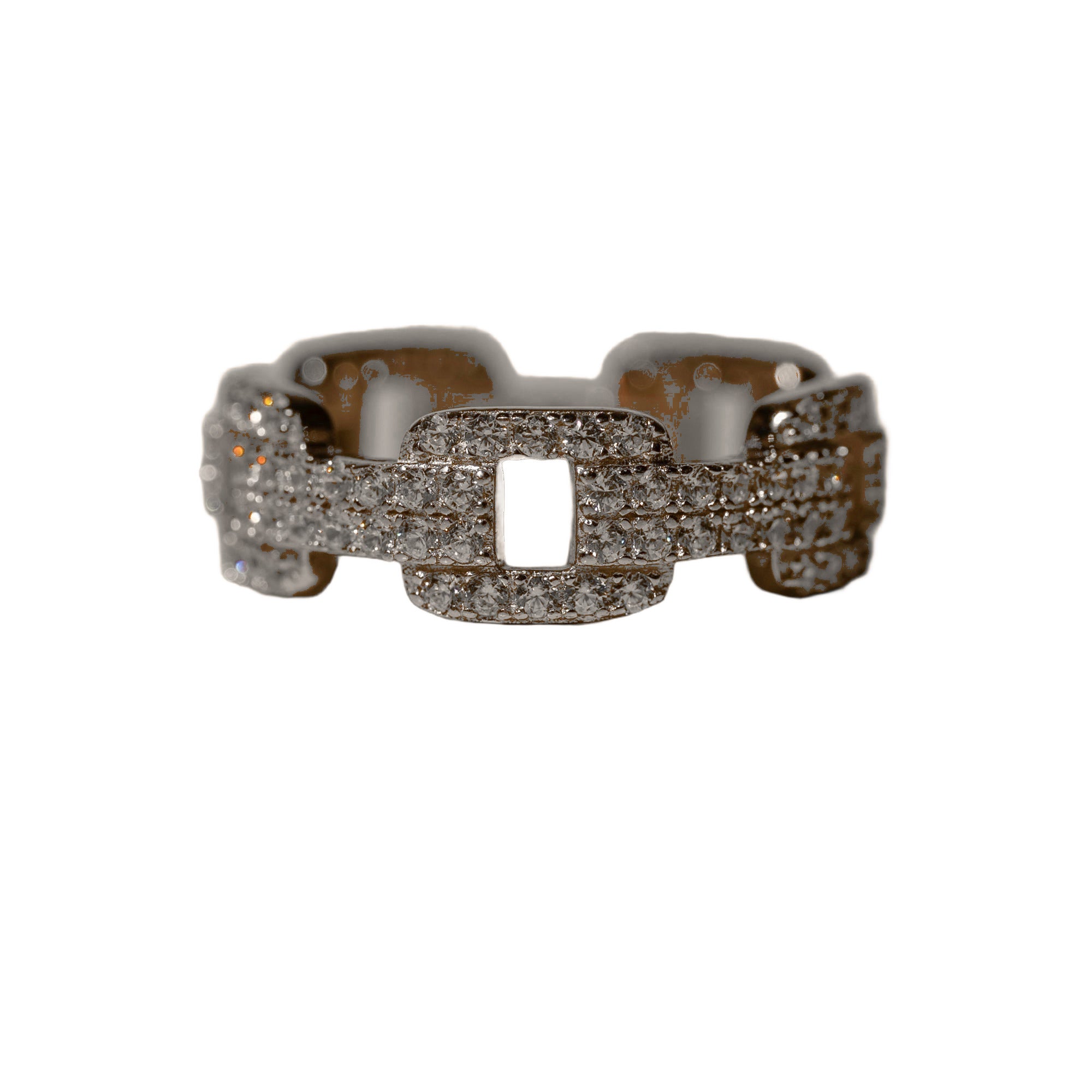 Bold Chain Cubic Zirconia Ring, photo 1