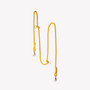 Yellow hands-free braided leash at full length