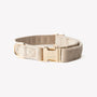 Collar de terciopelo para perro, arena