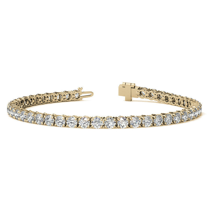 Pulsera tenis con diamantes cultivados en laboratorio de 6.5 CTW en oro de 14K, foto 5