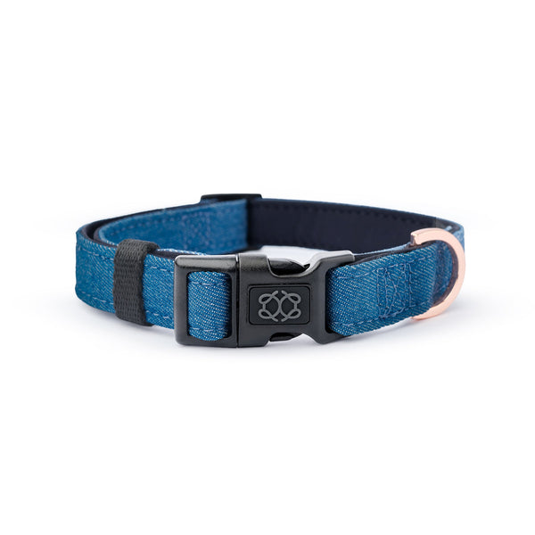Denim City Padded Dog Collar
