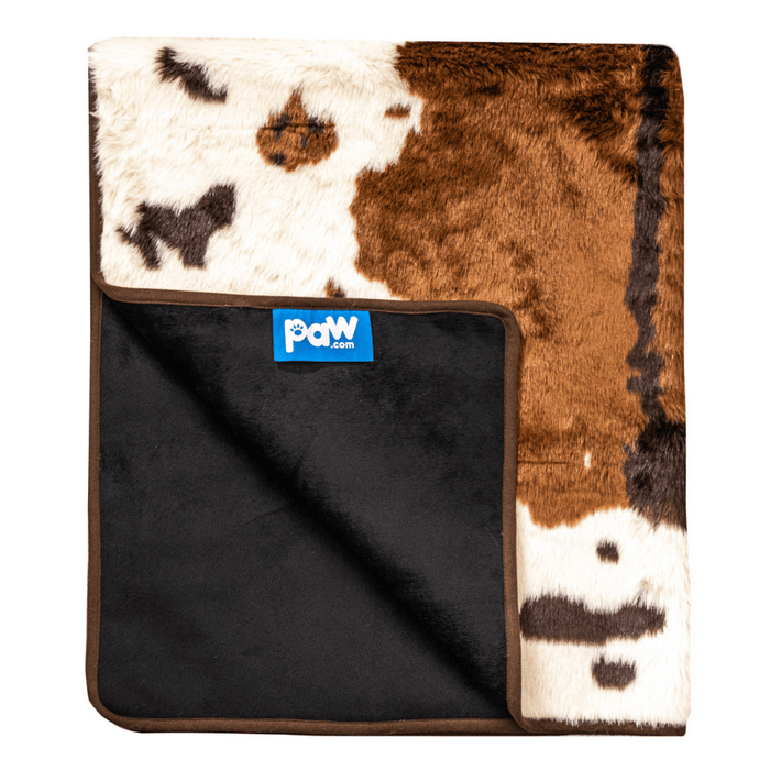PupProtector Waterproof Throw Blanket, Brown Faux Cowhide, photo 4