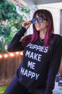 Puppies Make Me Happy Unisex Crewneck Sweatshirt