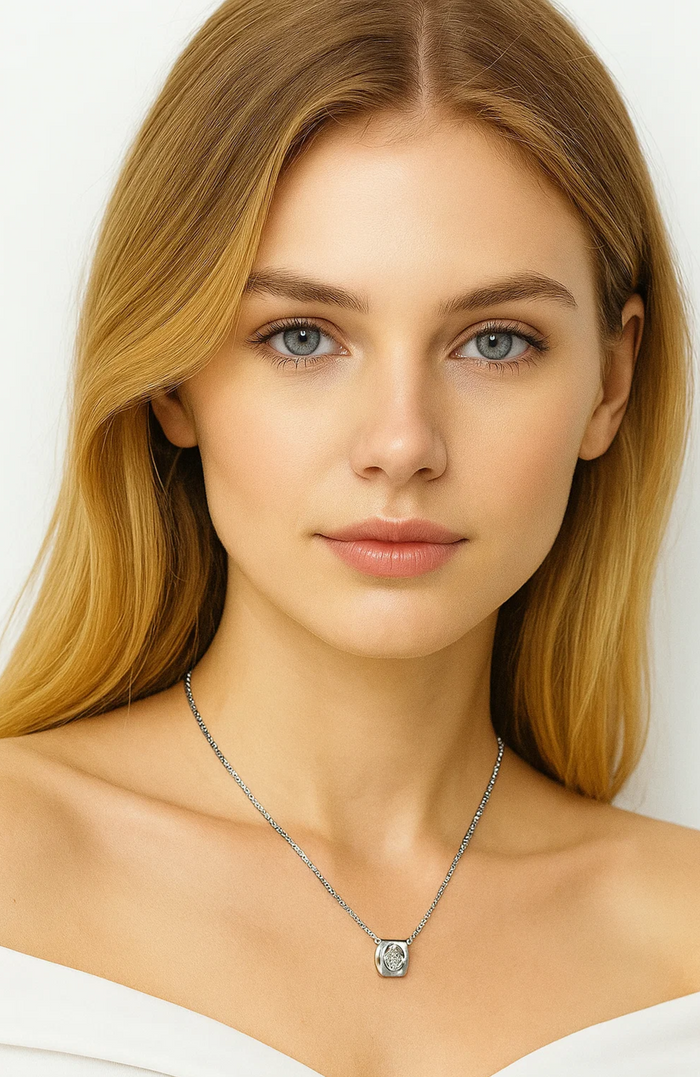 Evelyn Open Heart Cubic Zirconia Pendant Necklace, photo 3