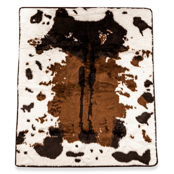 PupProtector Waterproof Throw Blanket, Brown Faux Cowhide