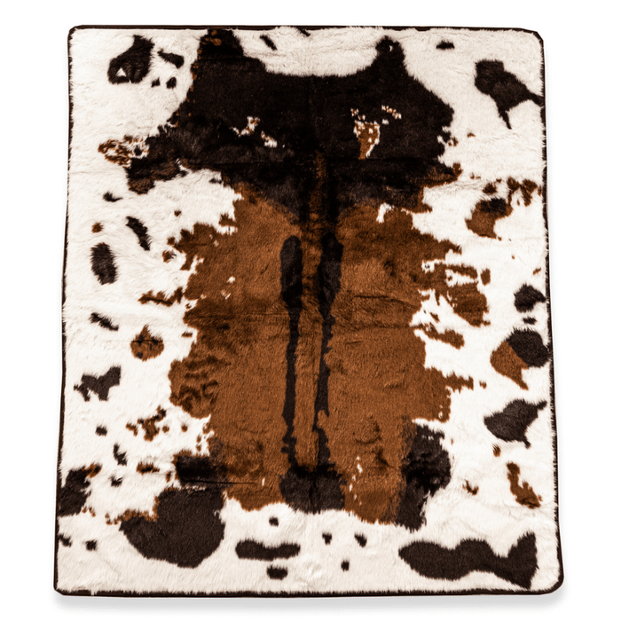 PupProtector Waterproof Throw Blanket, Brown Faux Cowhide