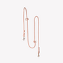 Powder Rose hands-free braided leash at full length