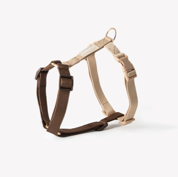 Brown and Tan strap dog harness