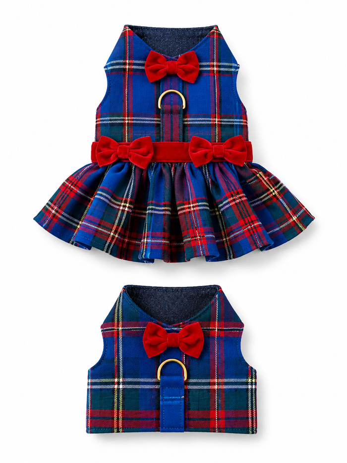 Vestido para perro Red/Blue Plaid, foto 5