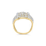 Anillo de cóctel calado geométrico apilado con diamantes de 1 ct. p.t. en oro amarillo de 14K, foto 6