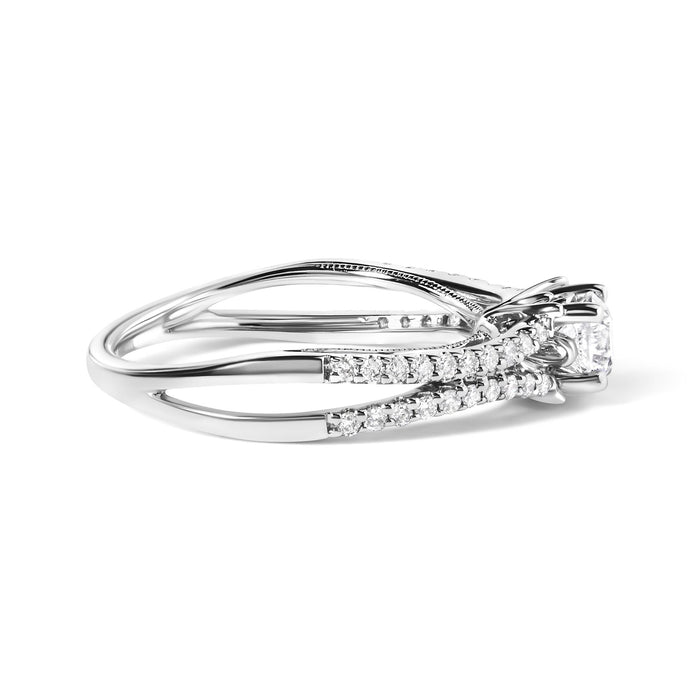 5/8 Ct. T.W. Diamond Split Shank Engagement Ring in 14K White Gold, photo 2