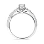 5/8 Ct. T.W. Diamond Split Shank Engagement Ring in 14K White Gold, photo 6