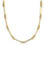 14K Gold Elongated Paper Clip Chain Necklace, photo 1