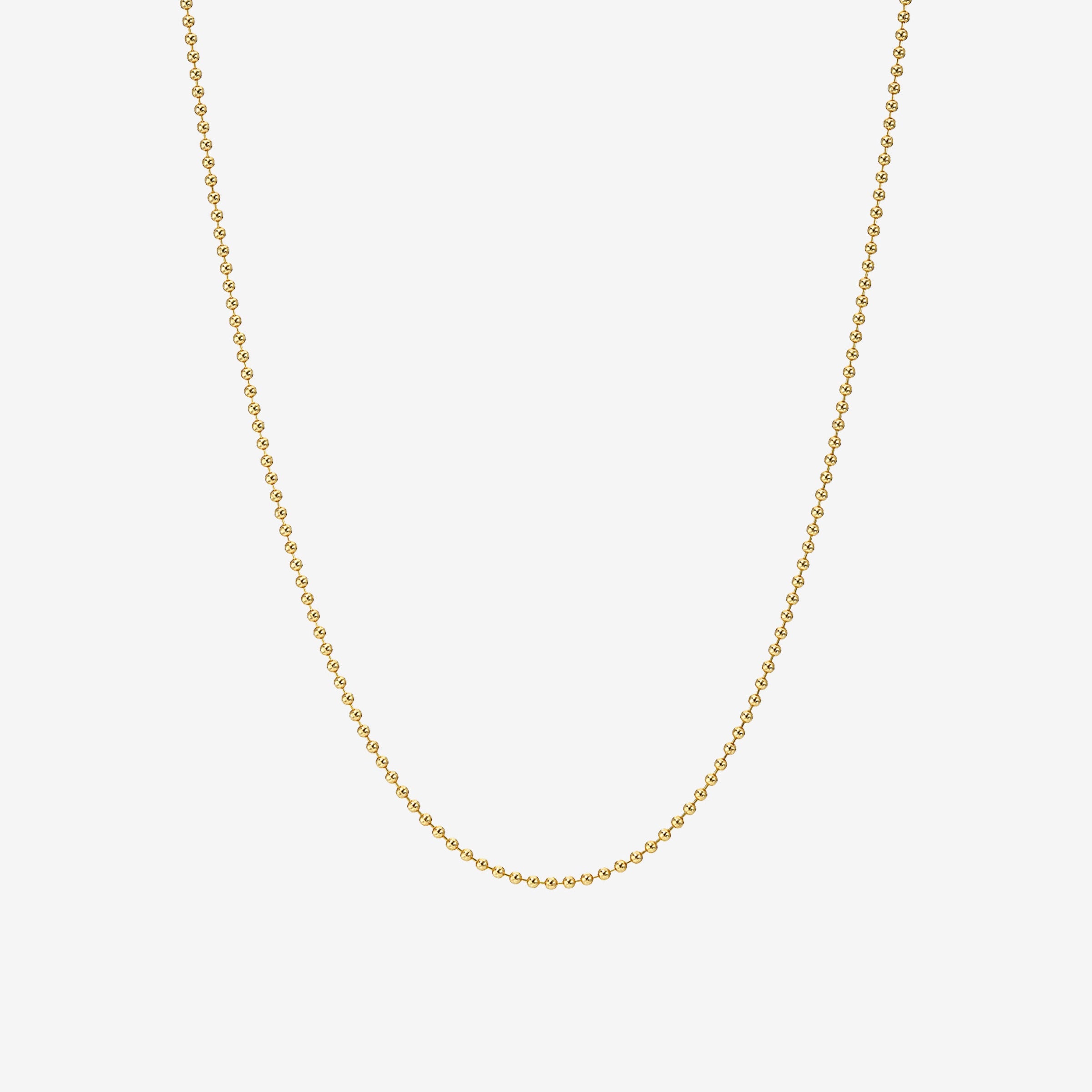 Collar de cadena de bolitas en oro de 14K, foto 1