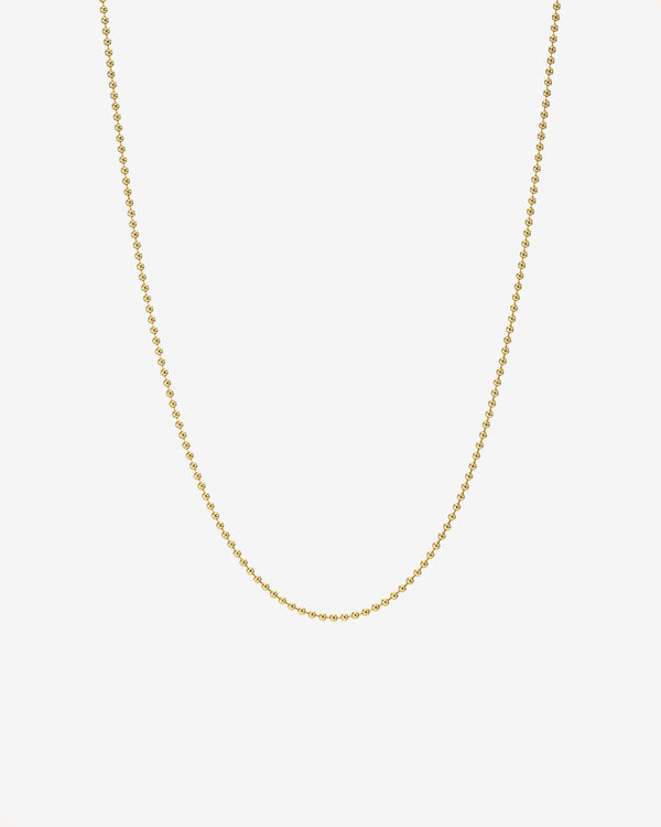 Collar de cadena de bolitas en oro de 14K, foto 1