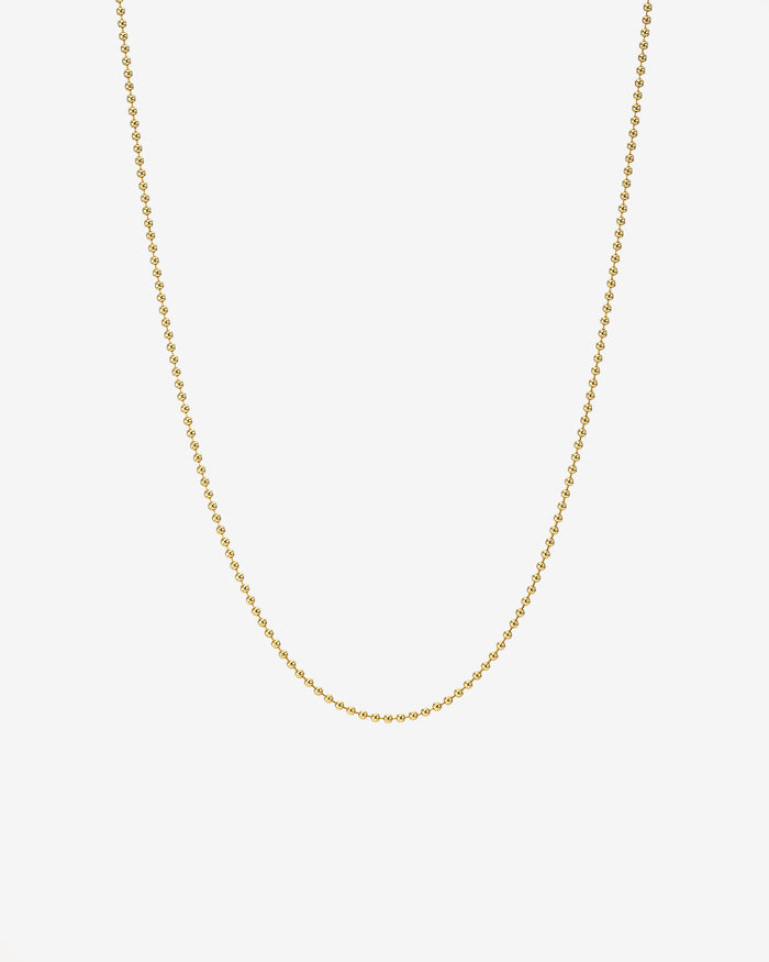 Collar de cadena de bolitas en oro de 14K, foto 1