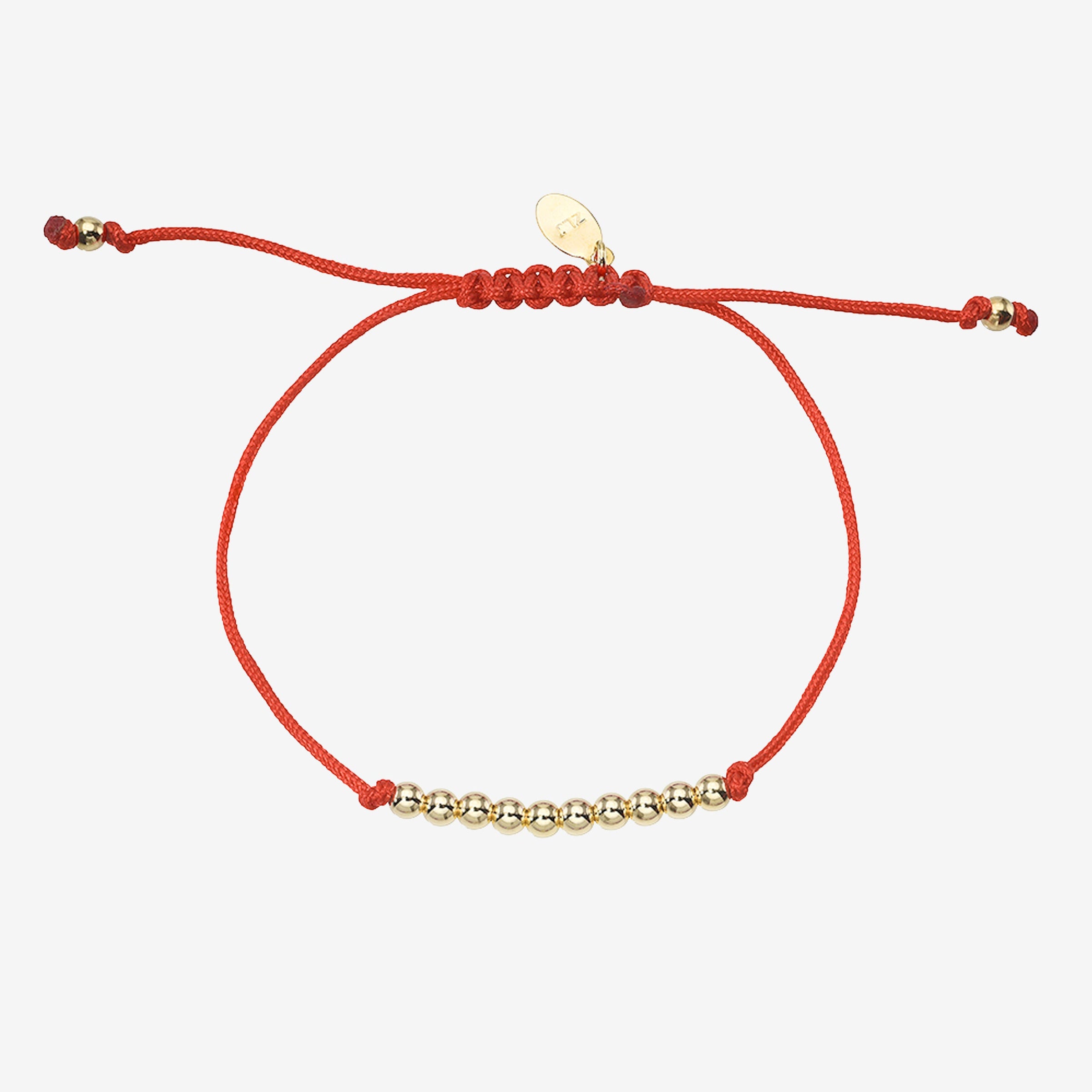 Pulsera Fortune de hilera de cuentas en oro de 14K, foto 1