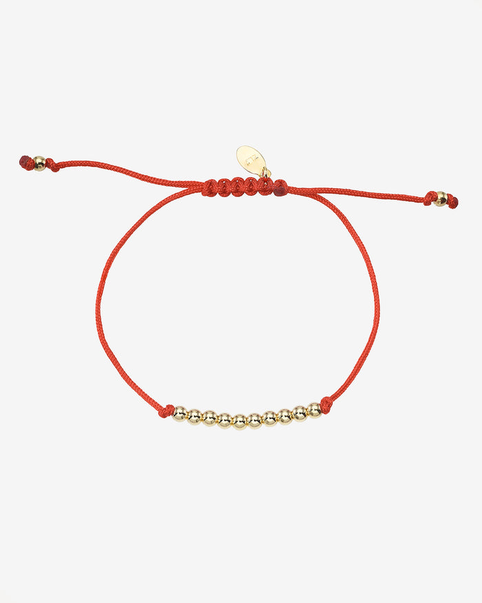Pulsera Fortune de hilera de cuentas en oro de 14K, foto 1