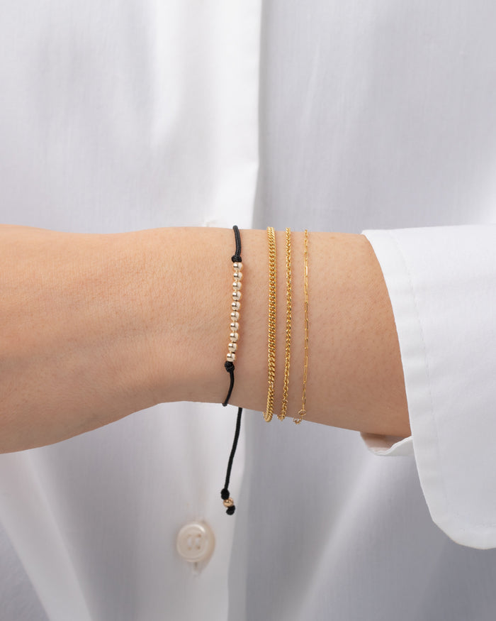 Pulsera Fortune de hilera de cuentas en oro de 14K, foto 5