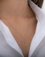 Bezel Diamond Station Lariat Necklace, photo 7