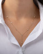 Bezel Diamond Station Lariat Necklace, photo 2