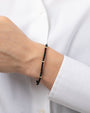 Pulsera de cuentas segmentada de ónix negro en oro de 14K, foto 3