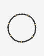 Pulsera de cuentas segmentada de ónix negro en oro de 14K, foto 1