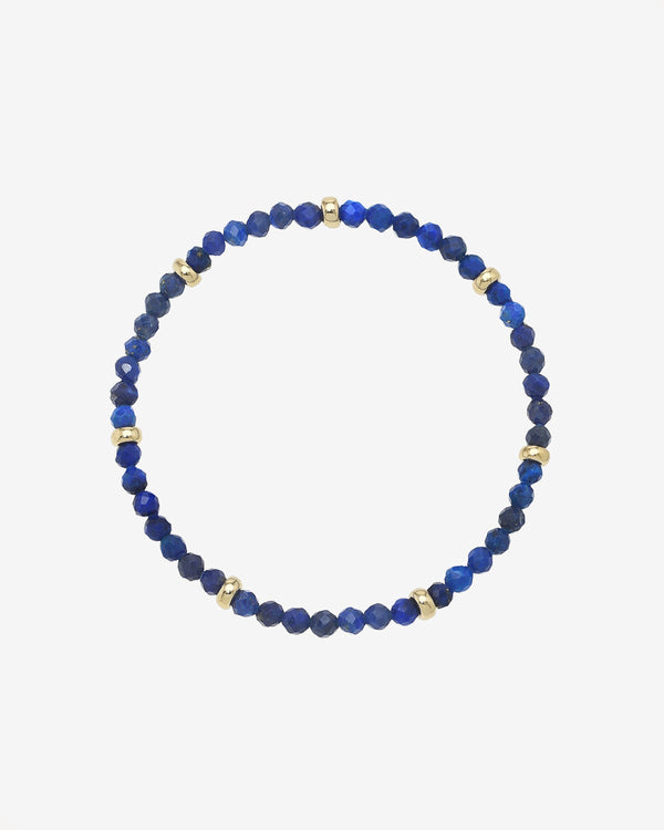 14K Gold Blue Lapis Segment Bead Bracelet, photo 1