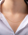 Collar de cadena de eslabones tipo cable en oro de 14K, foto 2