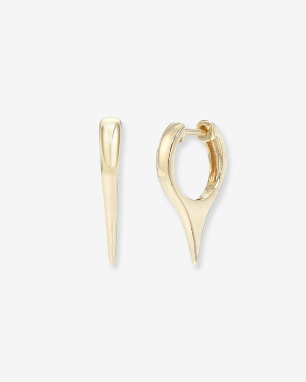 14K Gold Dagger Huggie Earrings, photo 1