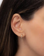 14K Gold Dagger Huggie Earrings, photo 2
