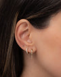 14K Gold Dagger Huggie Earrings, photo 4