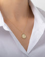 Dije de medallón de brújula con diamante en oro de 14K, foto 3