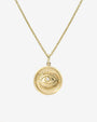 14K Gold Diamond Eye Medallion Necklace, photo 1
