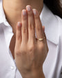 Anillo de hamsa con diamante en oro de 14K, foto 2
