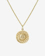 14K Gold Diamond Sun Medallion Necklace, photo 1