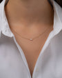 Collar Toi et Moi de diamantes en oro de 14K, foto 2