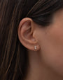 Aretes de botón Toi et Moi de diamantes en oro de 14K, foto 2