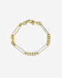 Pulsera de cadena Paper Clip alargada en oro de 14K, foto 1