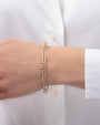 Pulsera de cadena Paper Clip alargada en oro de 14K, foto 4