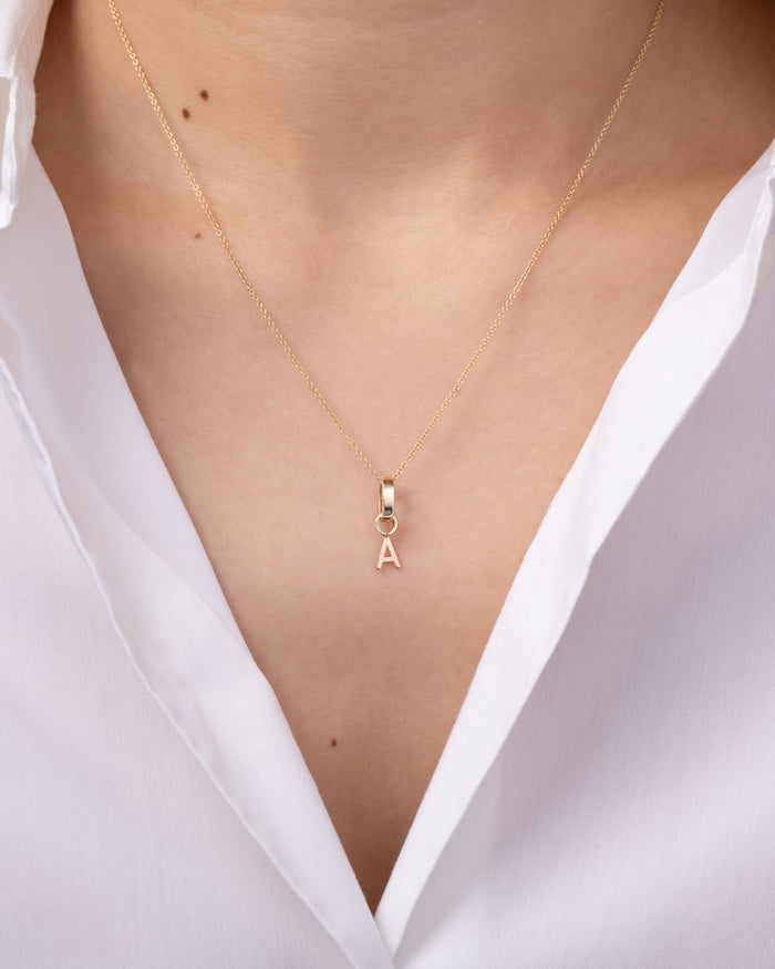 14K Gold Heirloom Initial A Charm, photo 8