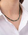 14K Gold Malachite Segment Bead Necklace, photo 3