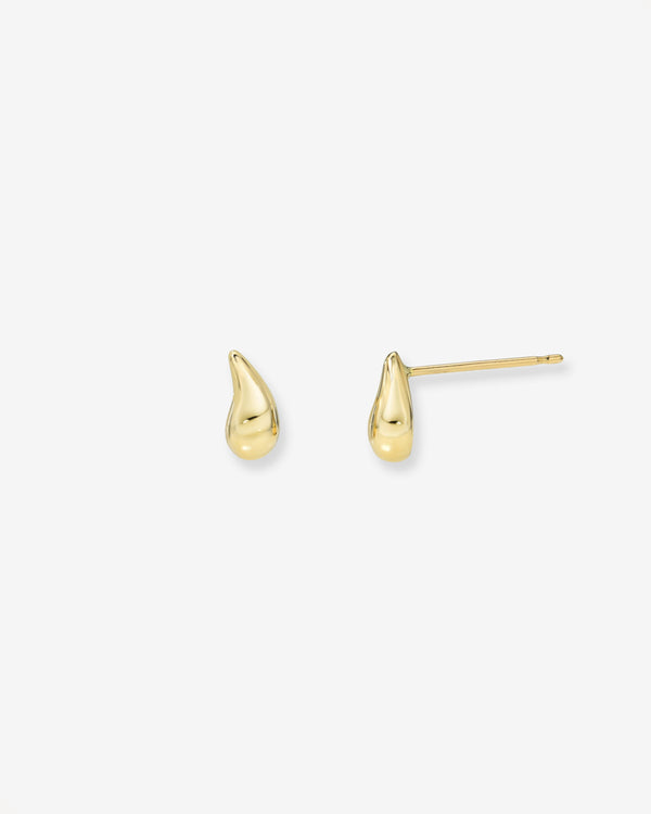 14K Gold Mini Teardrop Stud Earrings, photo 1