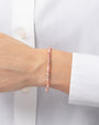 14K Gold Pink Rhodochrosite Segment Bead Bracelet, photo 2
