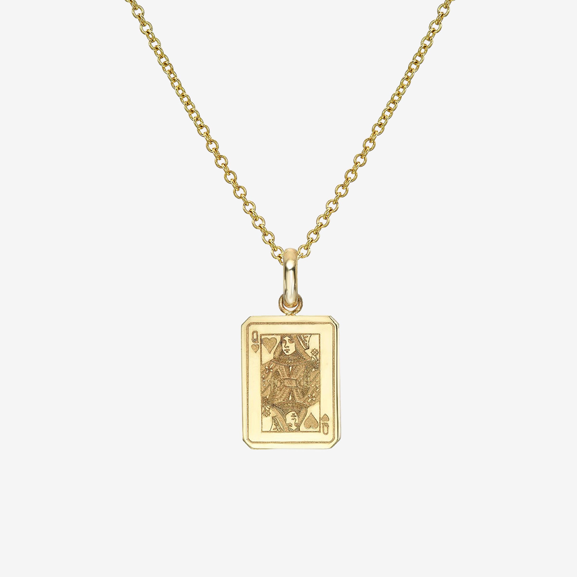 Collar de reina de corazones en oro de 14K, foto 1